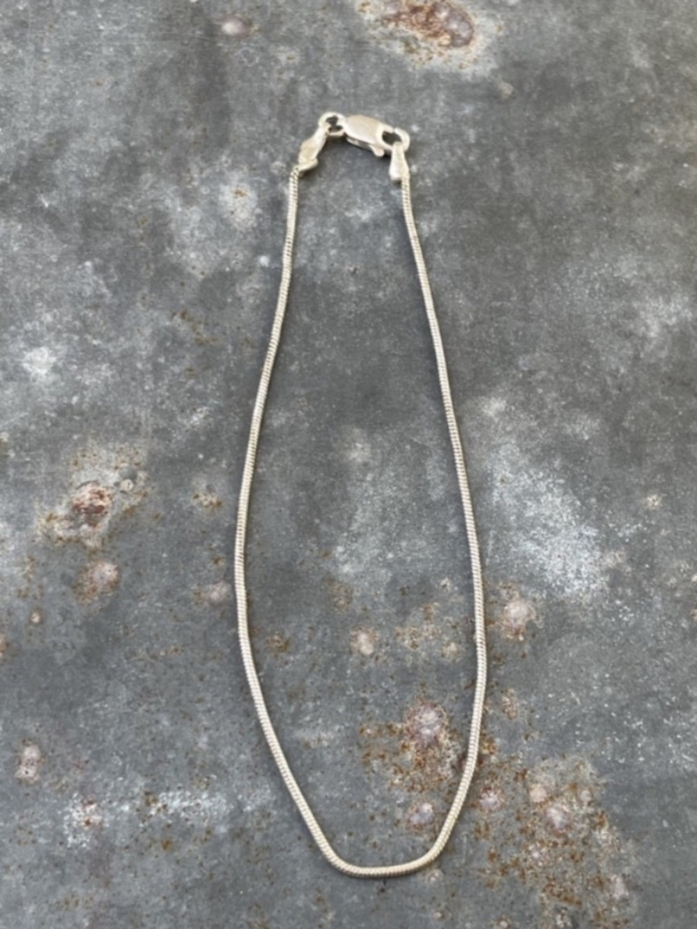 925 Sterling Silver chain 8.5" Bracelet 1mm